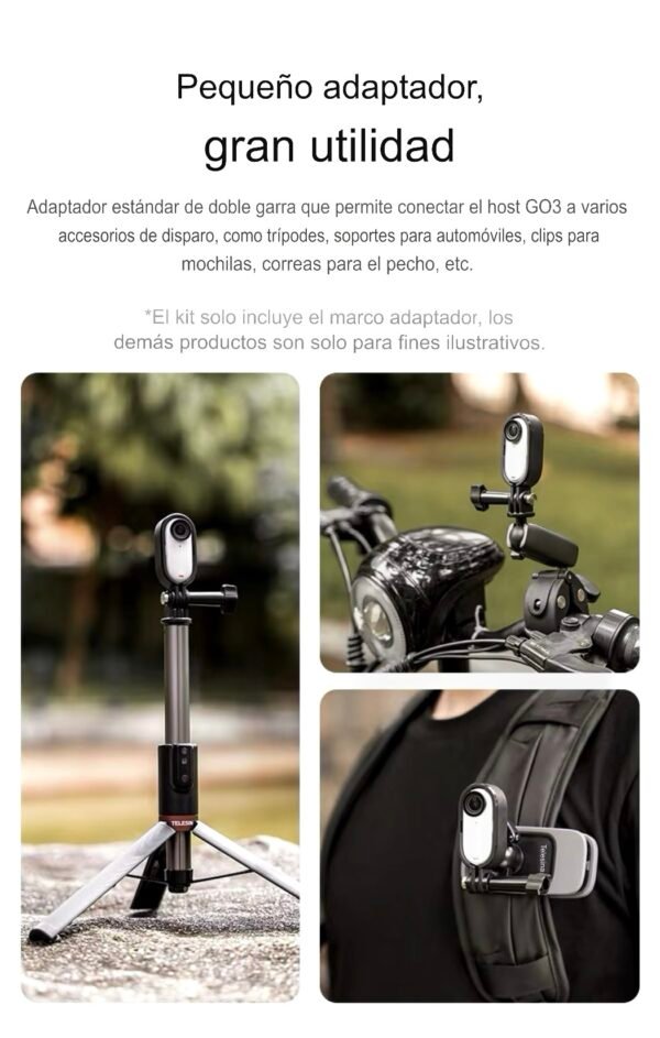 Cubierta Protectora con Adaptador de Dos Garras para Insta360 GO3 - Marco de Protección Ligero y Portátil - Imagen 5