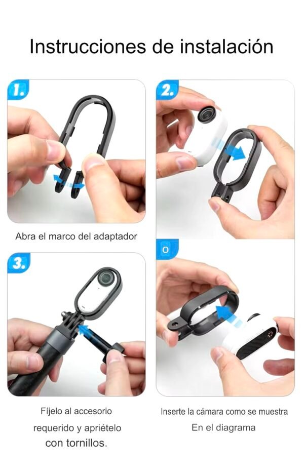 Cubierta Protectora con Adaptador de Dos Garras para Insta360 GO3 - Marco de Protección Ligero y Portátil - Imagen 6